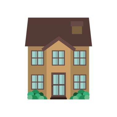 Bahçe izole simgesi ile ev