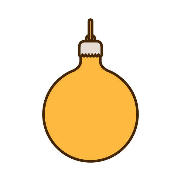 Різдвяний м'яч висить ізольована ікона — стоковий вектор