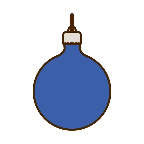 Boule de Noël pendaison icône isolée — Image vectorielle