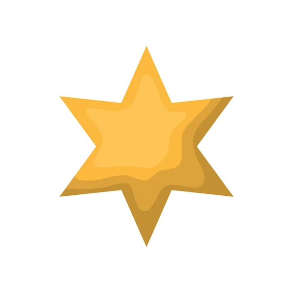 Golden star isolated icon — Stock Vector
