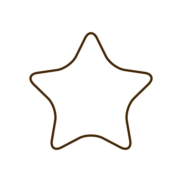 Hvězda silueta izolované ikona — Stockový vektor