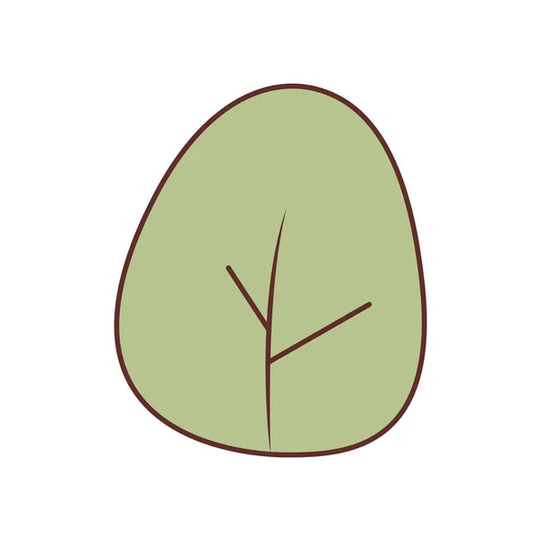 아름 다운 잎 고립 된 아이콘 — 스톡 벡터