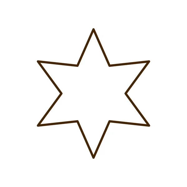 Silhueta estrela ícone isolado — Vetor de Stock