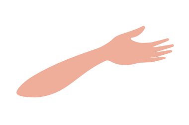 forearm with open hand avatar character clipart