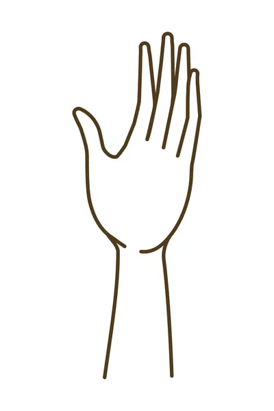 Antebrazo con carácter avatar de mano abierta — Vector de stock