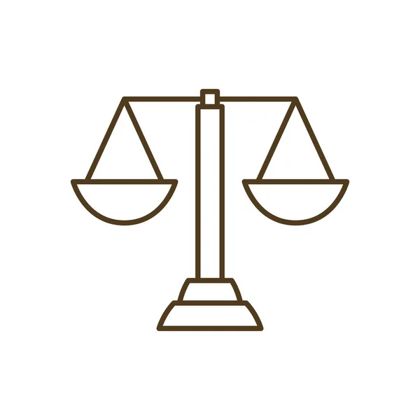 Balance de la justice icône isolée — Image vectorielle