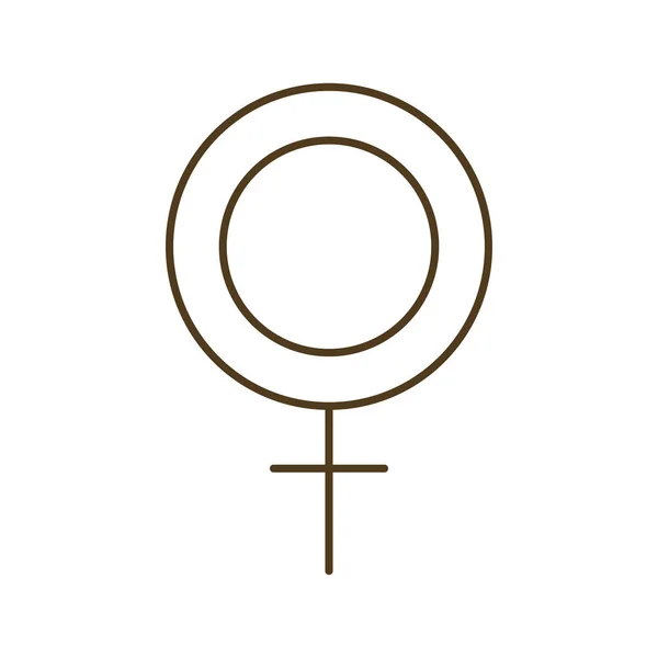 Символ женщины изолированный значок — стоковый вектор