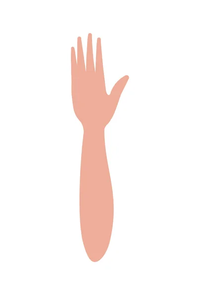 Unterarm mit Avatarfigur mit offener Hand — Stockvektor