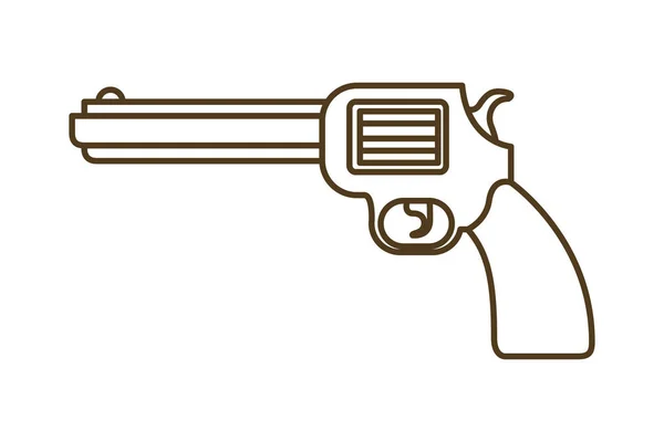 Silhouette pistola icona isolata — Vettoriale Stock