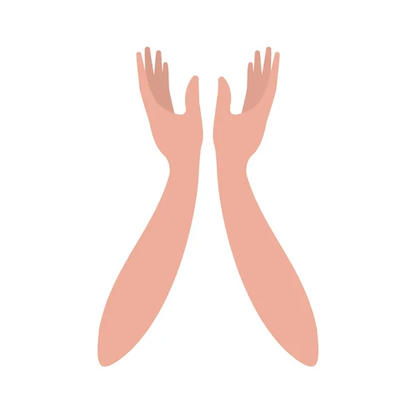 A mani aperte ricevendo personaggio avatar — Vettoriale Stock