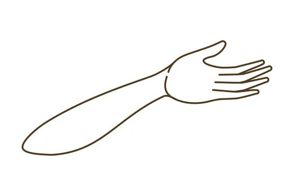 Antebrazo con carácter avatar de mano abierta — Archivo Imágenes Vectoriales