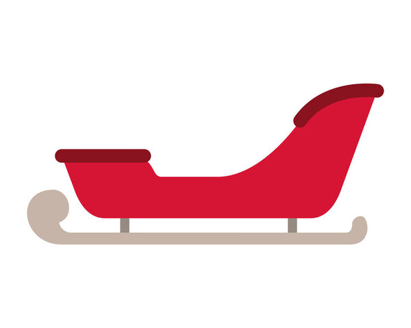 christmas sleigh isolated icon