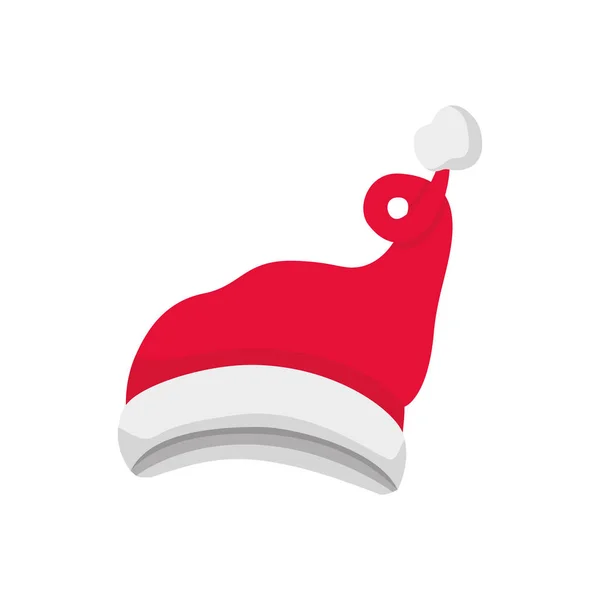 Santas hat isolated icon — Stock Vector