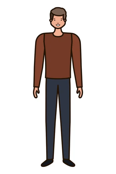 Jeune homme avatar personnage — Image vectorielle