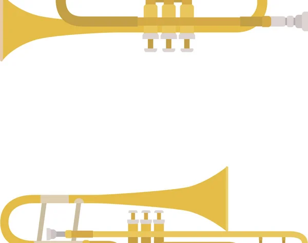 Trompeta patrón de instrumento musical — Archivo Imágenes Vectoriales