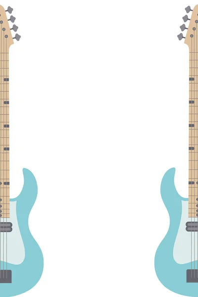 Vzor hudebního nástroje elektrická kytara — Stockový vektor