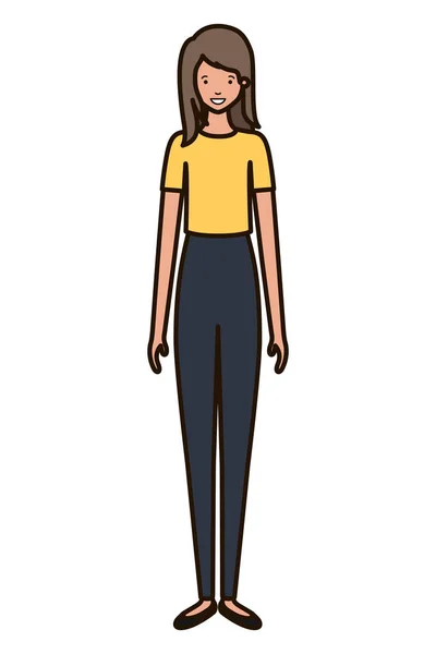 Jeune femme avatar personnage — Image vectorielle