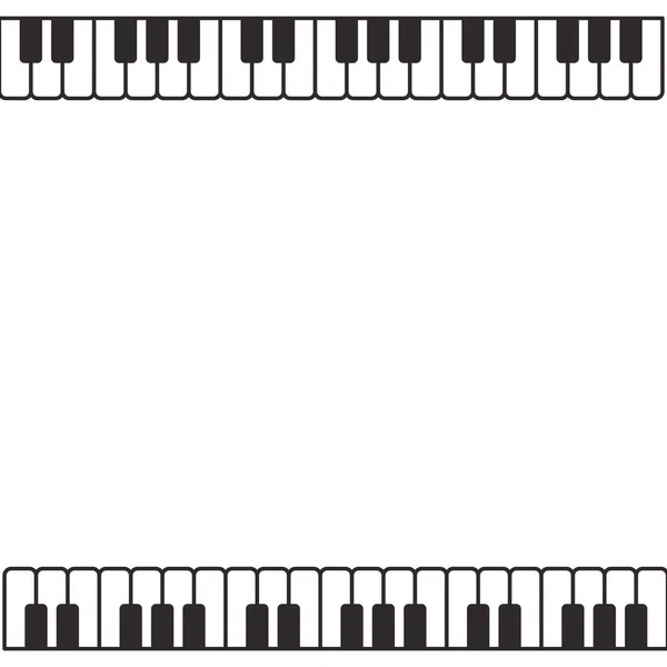 Instrumentenmuster Klaviertastatur — Stockvektor