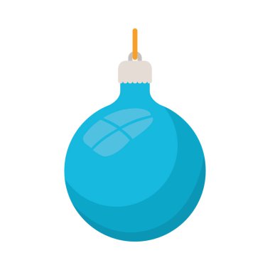 Noel top asılı izole simgesi