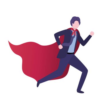 kahraman Cape avatar karakter ile işadamı