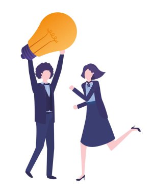 ampul avatar karakter ile iş çift