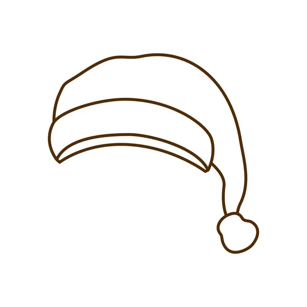 Chapeau santas icône isolée — Image vectorielle
