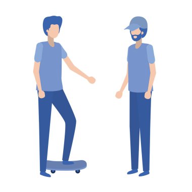 genç erkek avatar karakter ayakta