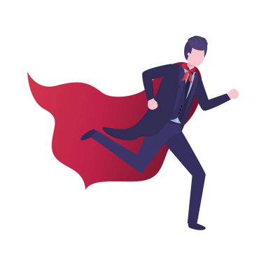 kahraman Cape avatar karakter ile işadamı