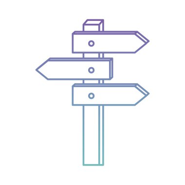 rota ahşap oklar sinyali