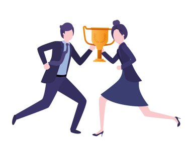 Kupa avatar karakter ile iş çift