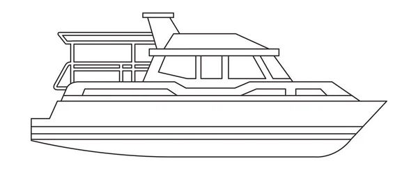 Yachtschiff isolierte Ikone — Stockvektor