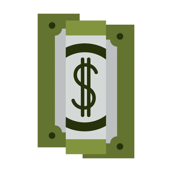 Banconota dollaro moneta icona — Vettoriale Stock