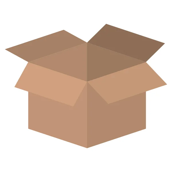 Packing box carton icon — Stock Vector