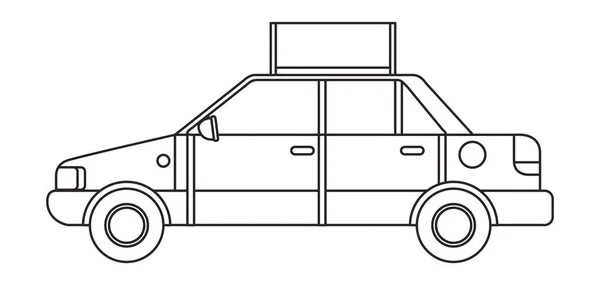 Taxi icône de service public — Image vectorielle