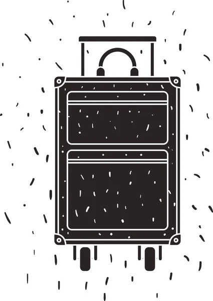 Voyage valise avec roues — Image vectorielle