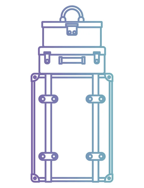 Maletas bolsas pila aislado icono — Vector de stock