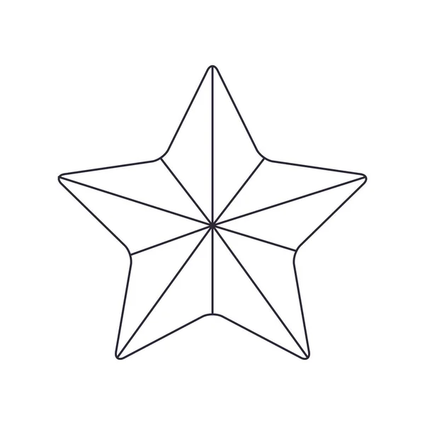 Stern von fünf Punkten isoliert Symbol — Stockvektor