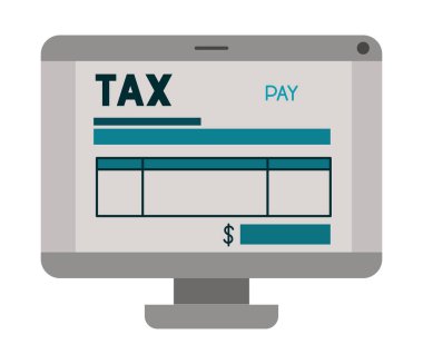 bilgisayar vergi üzerinde satır