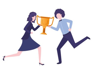 Kupa avatar karakter ile iş çift