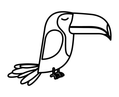 sevimli kuş izole simgesi