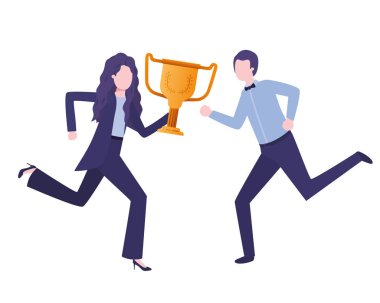 Kupa avatar karakter ile iş çift