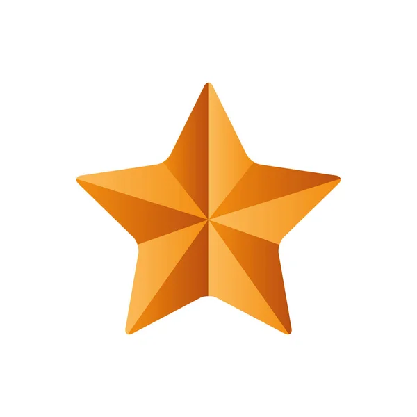 Звезда из пяти точек изолированный значок — стоковый вектор