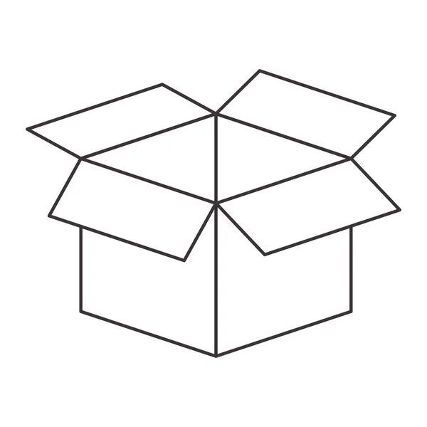 Imballaggio scatola di cartone icona — Vettoriale Stock