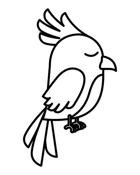 Niedlicher Vogel isolierte Ikone — Stockvektor