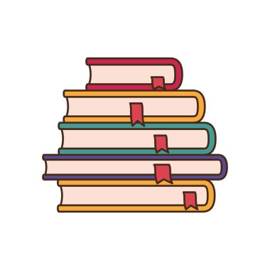 İzole edilmiş kitap yığını