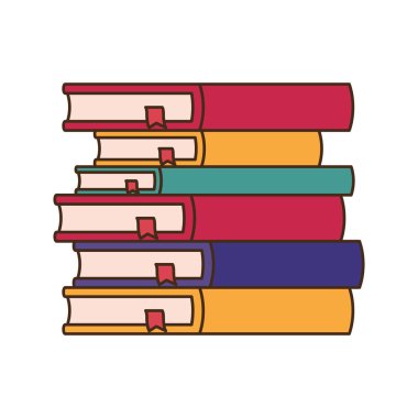 İzole edilmiş kitap yığını