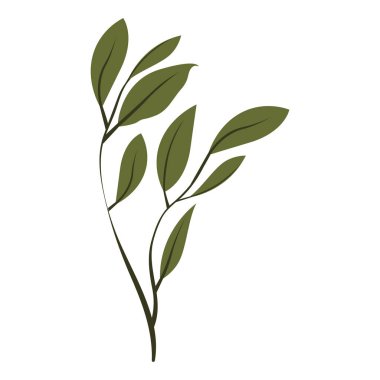 Yaprak ekoloji simgesine sahip dal