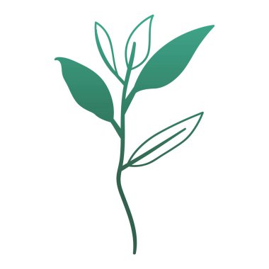 Yaprak ekoloji simgesine sahip dal