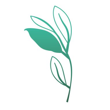 Yaprak ekoloji simgesine sahip dal