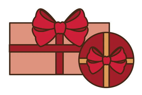 Cajas de regalos icono aislado — Vector de stock